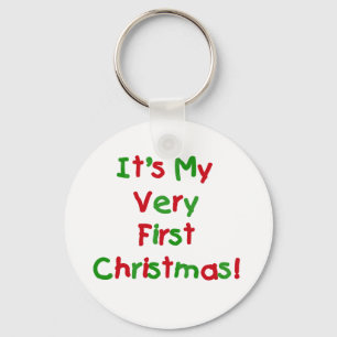 Very First Christmas Tshirts and Gifts Key Ring