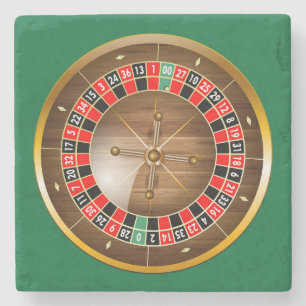 Very Fun American Roulette Wheel Stone Coaster