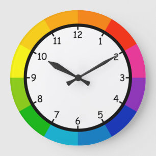 Very Fun and Colourful Colour Wheel Wall Clock