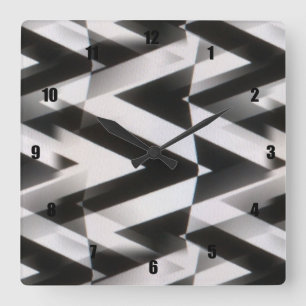 Very Fun and Unusual Metal Steps Square Wall Clock