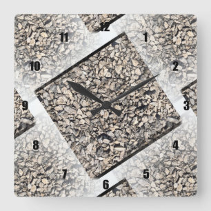 Very Fun and Unusual Rocks Square Wall Clock