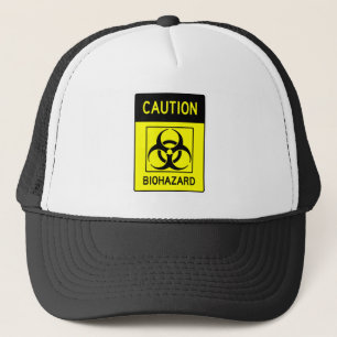 Very Fun CAUTION BIOHAZARD Sign Hat
