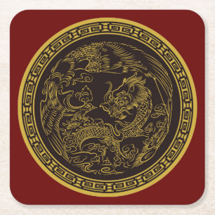 Very Fun Chinese Dragon Coaster Set