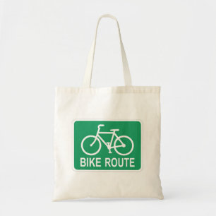 Very Fun Classic Bike Route Sign Tote Bag