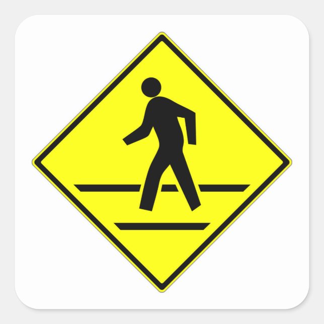 Very Fun Classic Cross Walk Sign Sticker Set (Front)