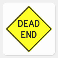 Very Fun Classic Dead End Sign Sticker Set