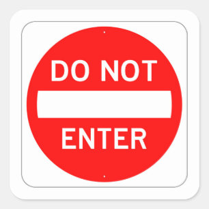 Very Fun Classic DO NOT ENTER Sign Sticker Set