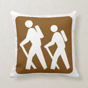 Very Fun Classic Hiking Trail Sign Cushion