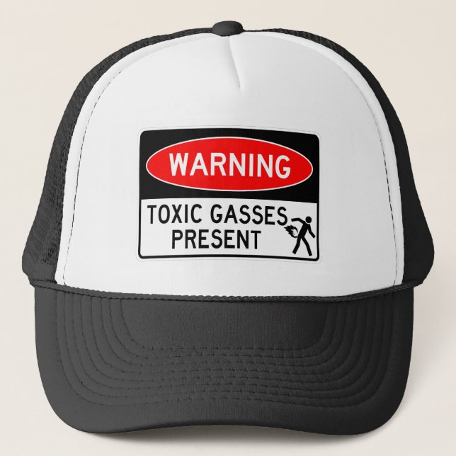 Very Fun Classic Toxic Gasses Present Sign Hat (Front)