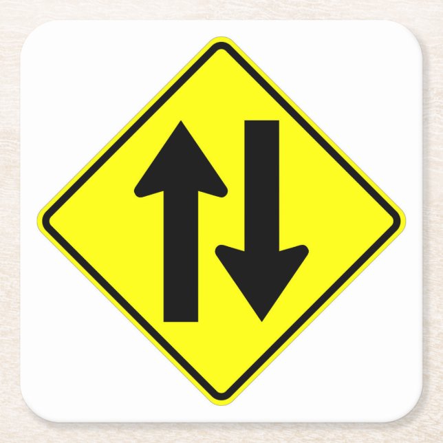 Very Fun Classic Two Way Traffic Sign Coaster Set (Front)