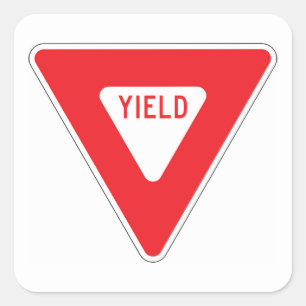 Very Fun Classic Yield Sign Sticker Set
