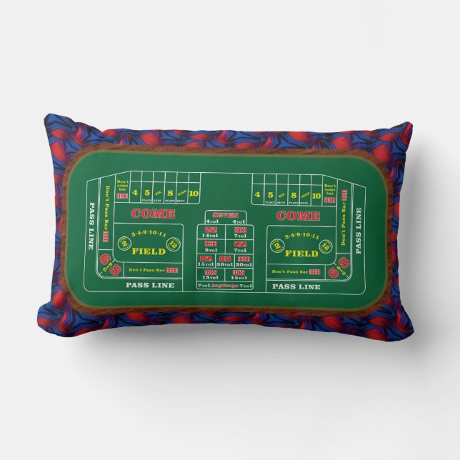 Very Fun Craps Table in Casino Image Throw Pillow (Front)