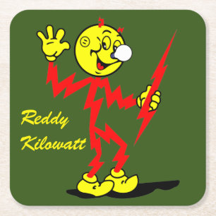 Very Fun Reddy Kilowatt Coaster Set