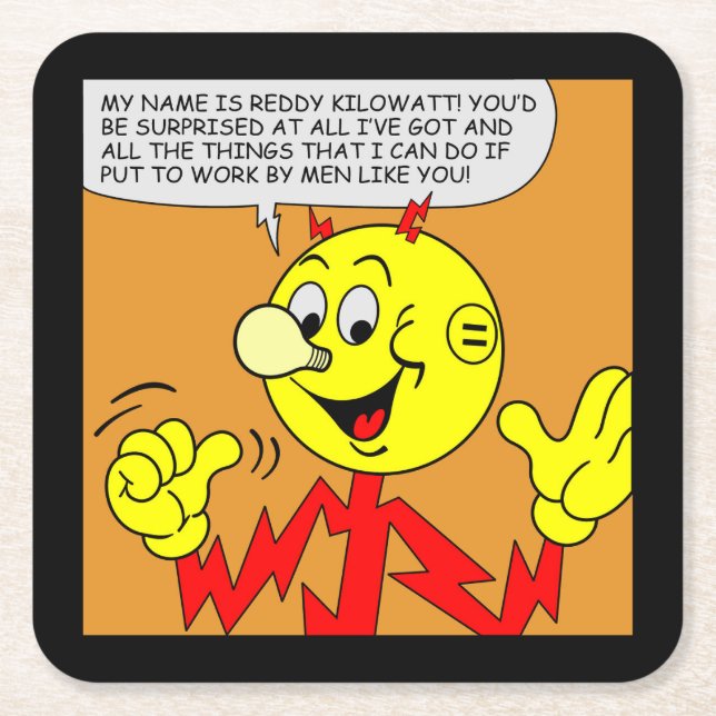 Very Fun Reddy Kilowatt Coaster Set (Front)