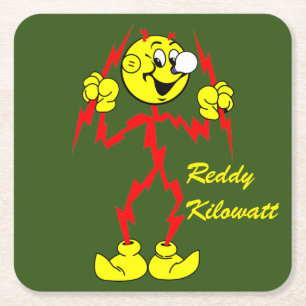 Very Fun Reddy Kilowatt Coaster Set