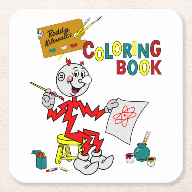 Very Fun Reddy Kilowatt Coaster Set (Front)