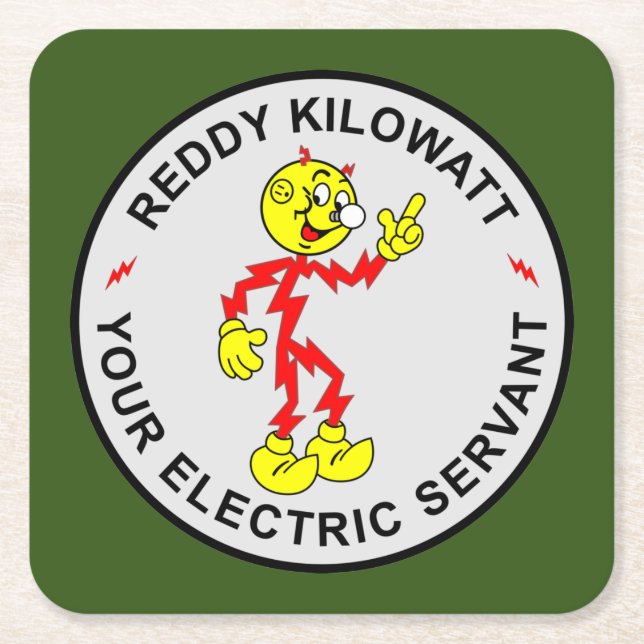 Very Fun Reddy Kilowatt Coaster Set (Front)