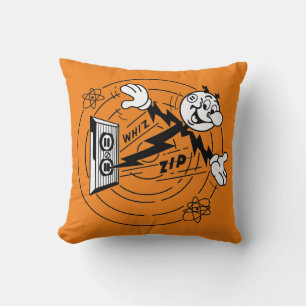 Very Fun Reddy Kilowatt Throw Pillow