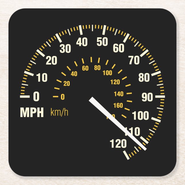 Very Fun Speedometer Going Fast Coaster Set (Front)