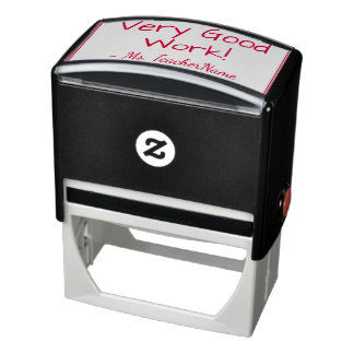 "Very Good Work!" + Custom Instructor Name Self-inking Stamp