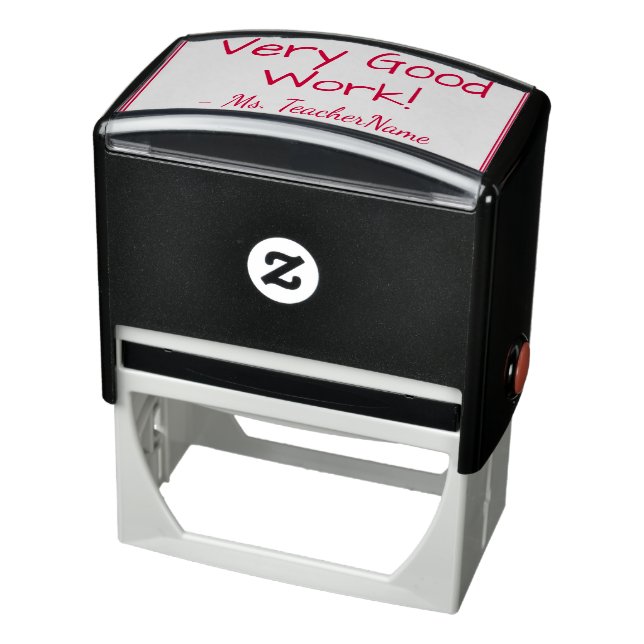 "Very Good Work!" + Custom Instructor Name Self-inking Stamp (Product)