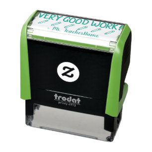 "VERY GOOD WORK!" + Instructor Name Rubber Stamp