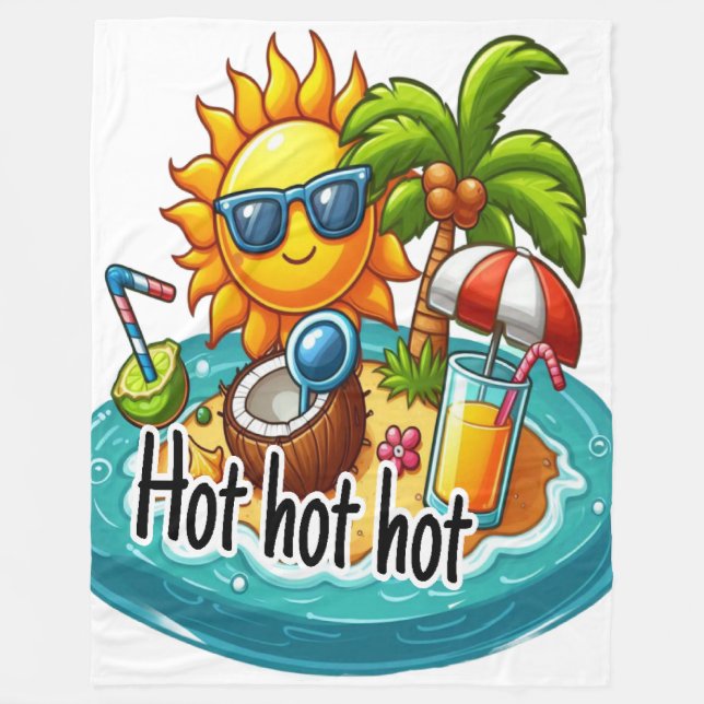 Very Hot season  Fleece Blanket (Front)