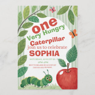 Very Hungry Caterpillar Birthday Invitation