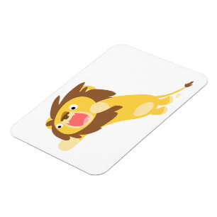 Very Hungry Cute Cartoon Lion Flexible Magnet