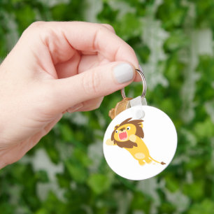 Very Hungry Cute Cartoon Lion Keychain