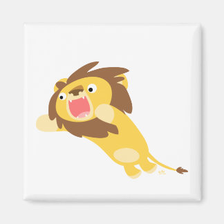 Very Hungry Cute Cartoon Lion Magnet