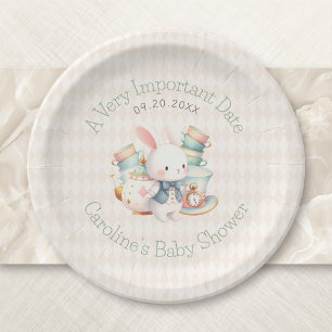 Very Important Date Wonderland Tea Birthday Shower Paper Plate