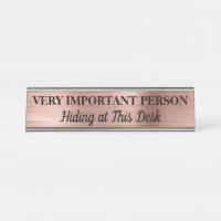 Very Important Person Desk Name Plate Desk Sign