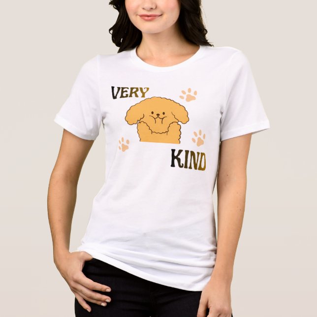  Very Kind Cute Puppy Tri-Blend Shirt (Front)