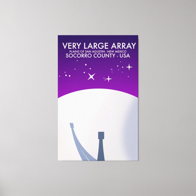Very Large Array space observatory space art. Canvas Print (Front)