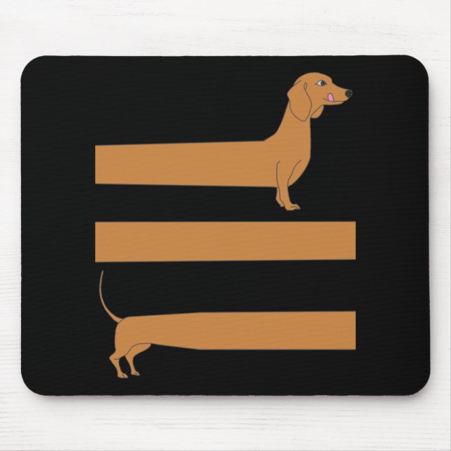 Very long Dachshund funny Mouse Pad (Front)