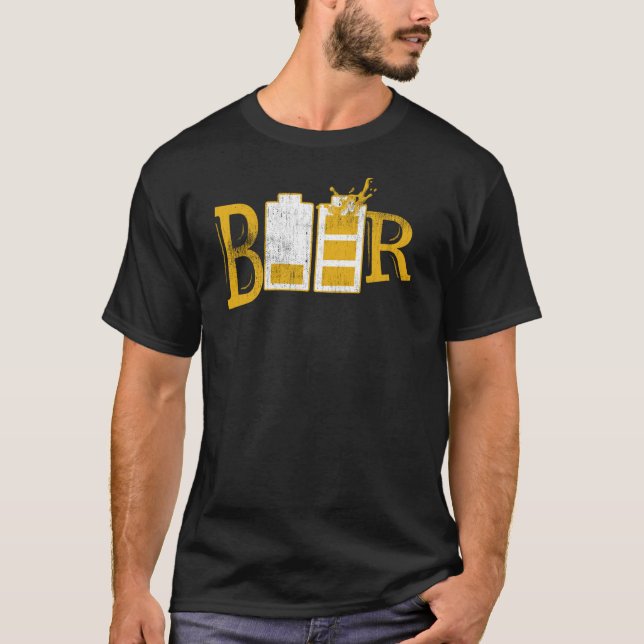 Very Low On Beer Need Beer OI Will Shut Down ART O T-Shirt (Front)