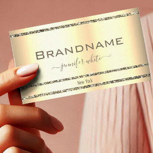 Very Luxurious Gold Effect Glitter Sparkle Stars Business Card