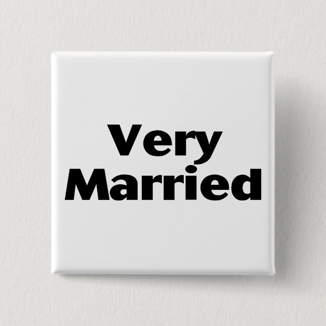 Very Married 15 Cm Square Badge (Front)