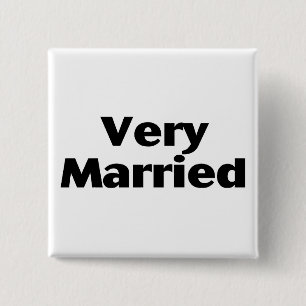 Very Married 15 Cm Square Badge