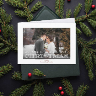 Very Married Christmas Photo Holiday Card