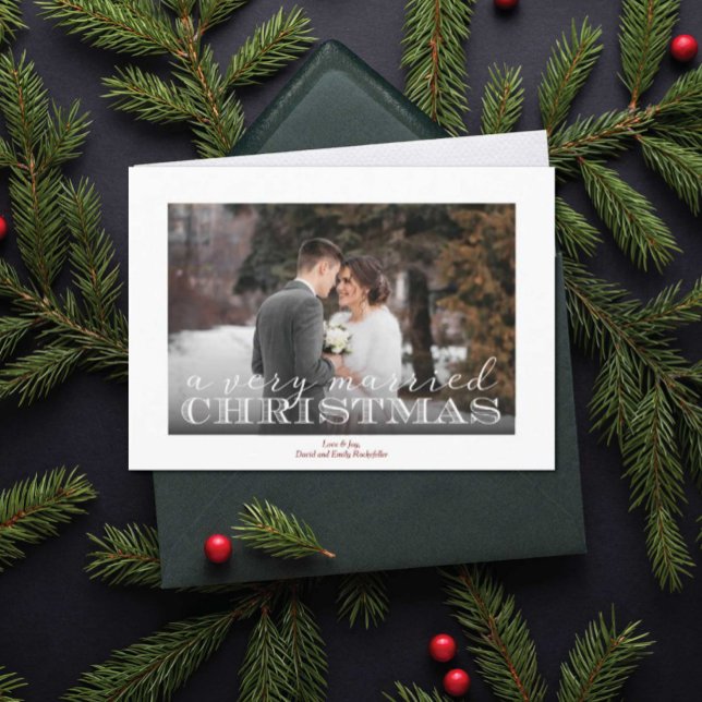 Very Married Christmas Photo Holiday Card (Creator Uploaded)