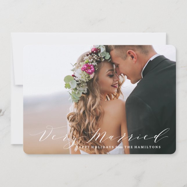 Very Married | Holiday Photo Card (Front)