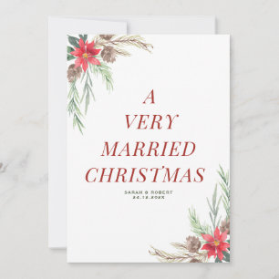 Very married holiday wedding announcement