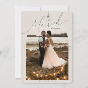 Very Married Newlywed Christmas Photo Card