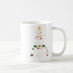 Very Merry Aunt Christmas Tree Ornament Lights Xma Coffee Mug