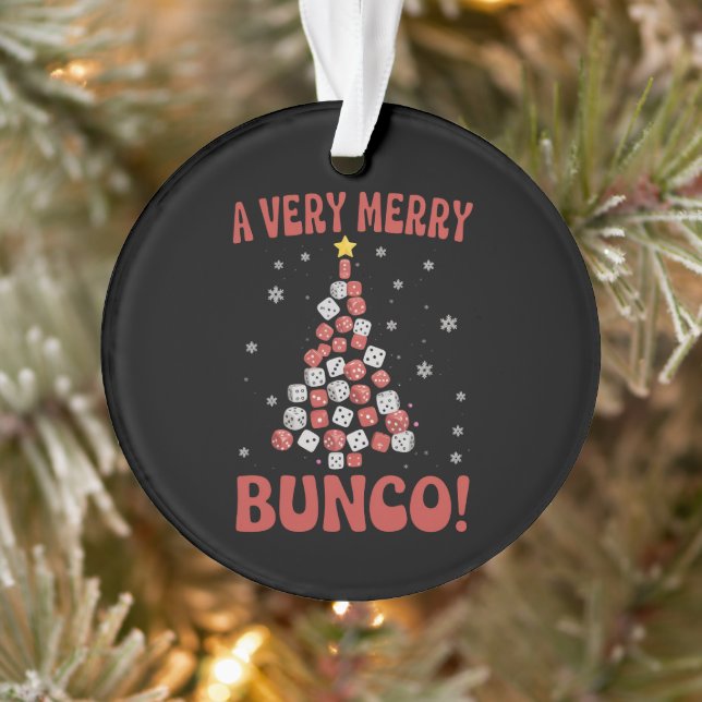 Very Merry Bunco Christmas Tree Dice Game Night Ornament (Tree)