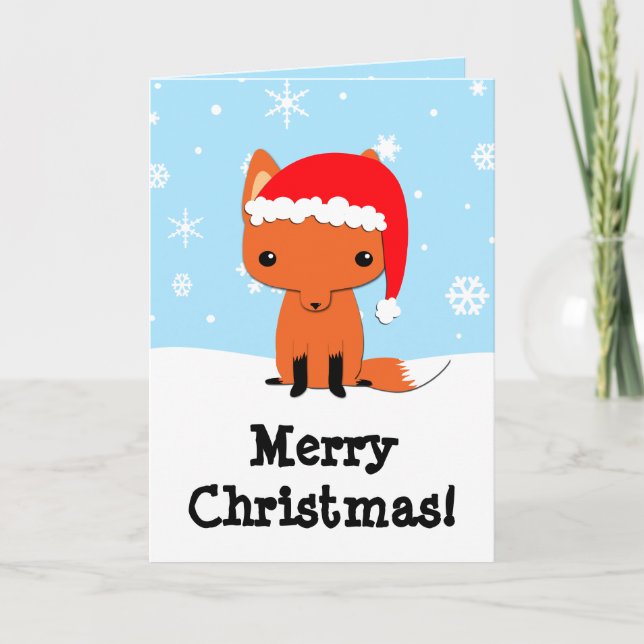 Very Merry Christmas Fox card (Front)