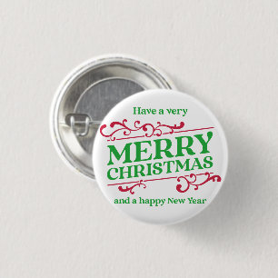 Very Merry Christmas Holiday Button