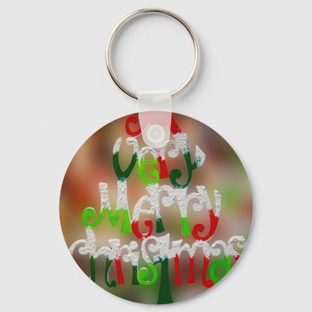 very merry christmas key ring (Front)